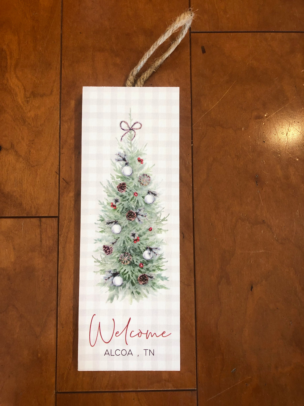 Welcome Christmas Tree Sign - Alcoa, TN