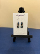 Load image into Gallery viewer, Tiny Triangle Featherwood Earrings
