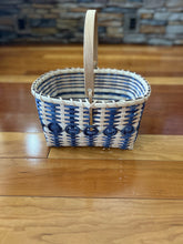 Load image into Gallery viewer, Cherokee Wheels Handled Basket with Blue accent
