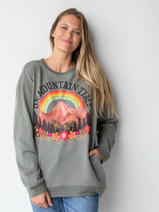 Comfy Pocket Sweatshirt- Mountain Time