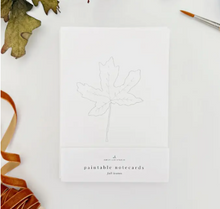 Load image into Gallery viewer, Fall Leaves paintable notecards
