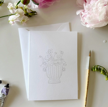 Load image into Gallery viewer, Bouquets paintable notecards
