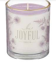 Load image into Gallery viewer, Always Be Joyful Glass Candle
