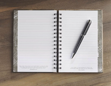 Load image into Gallery viewer, Be Strong Brown Forest Wood Spiral Journal - Ephesians 6:10
