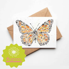 Load image into Gallery viewer, Monarch Butterfly Plantable Greeting Card
