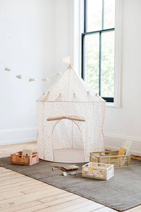 Recycled Fabric Play Tent Castle - Prints: Terrazzo Clay