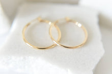 Load image into Gallery viewer, 18k gold plated hoops -earrings- hypoallergenic

