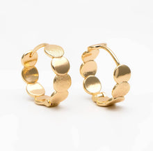 Load image into Gallery viewer, Grace hoops-18k gold plated earrings-huggies
