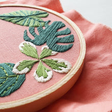 Load image into Gallery viewer, Tropical Plants Beginner Hand Embroidery Kit
