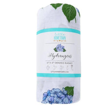 Load image into Gallery viewer, Hydrangeas Baby Muslin Swaddle Receiving Blanket Breathable and Lightweight
