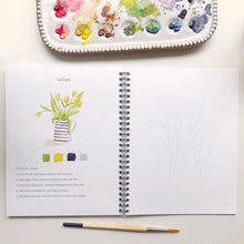 Load image into Gallery viewer, Flowers watercolor workbook
