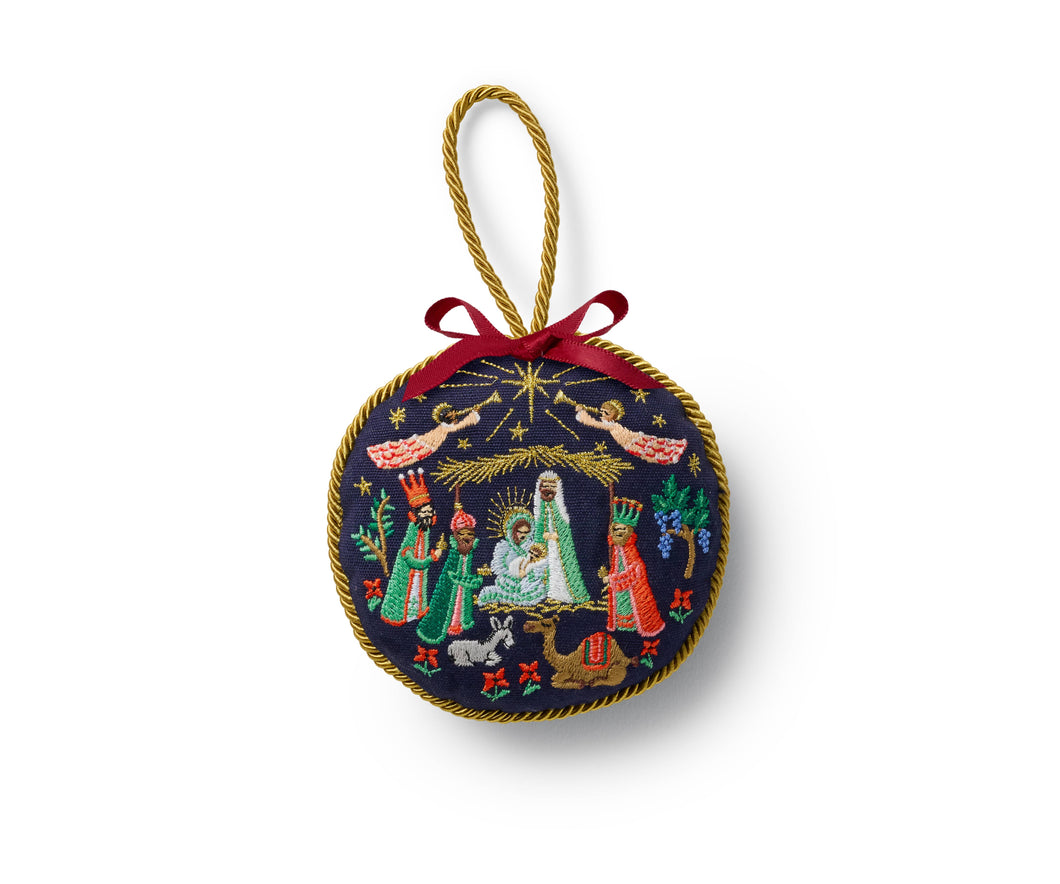 Nativity Embroidered Ornament