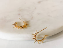 Load image into Gallery viewer, Mikel 18k gold stud earrings-non tarnish-hypoallergenic
