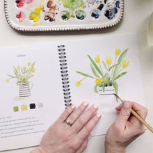 Load image into Gallery viewer, Flowers watercolor workbook
