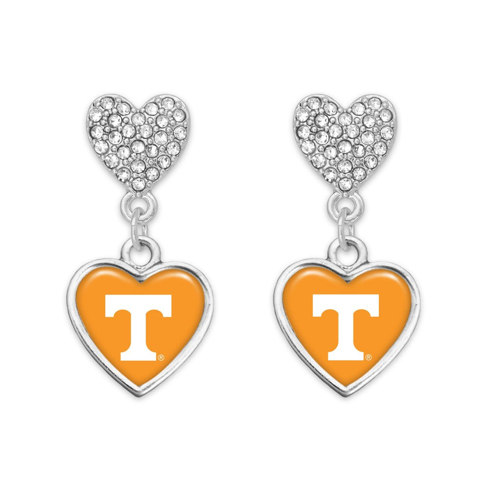 Tennessee Silver Tone Rhinestone Drop earrings