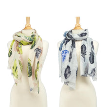 Load image into Gallery viewer, Feather Printed Scarf
