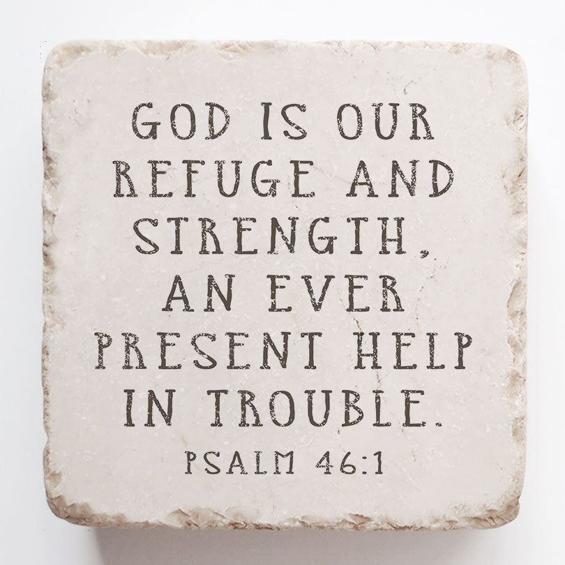 Psalm 46:1 Scripture Stone