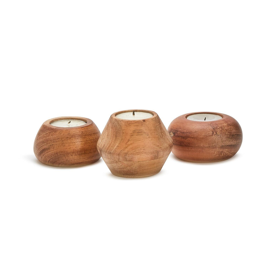 Wood Tealight Candleholder