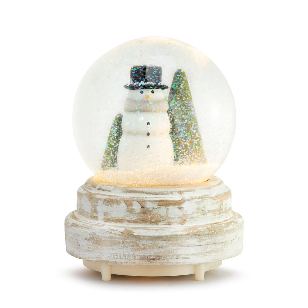 Lit Musical Snow Day Snowman Snow Globe