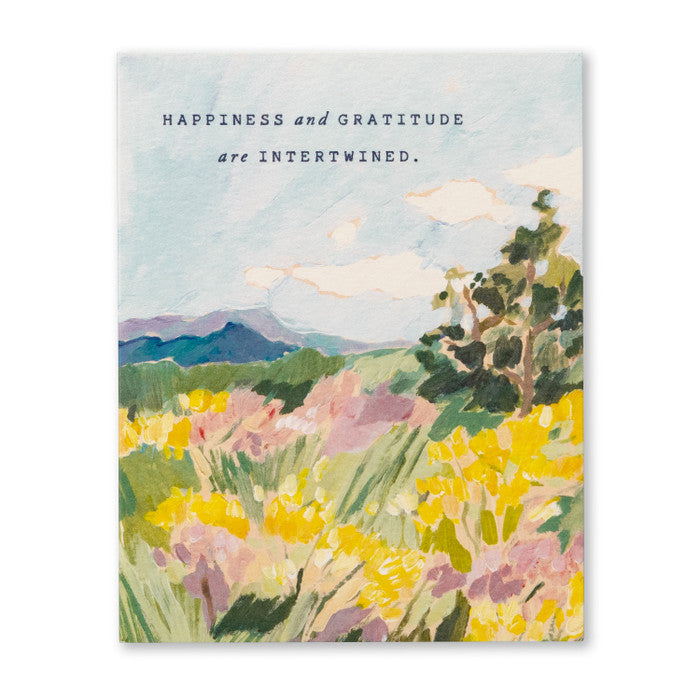 Happiness and Gratitude are intertwined Thank you Card