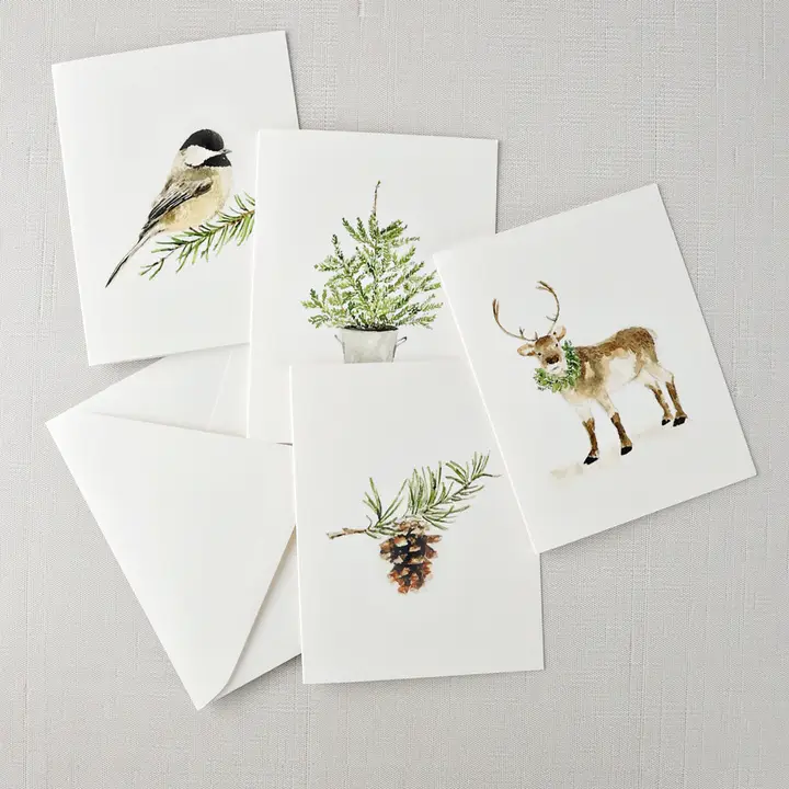 Evergreen notecards