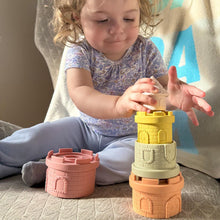 Load image into Gallery viewer, Castle Textured Stacker Toy
