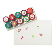 Load image into Gallery viewer, Season&#39;s Greetings Self Inking Stamp Set in Gift Box
