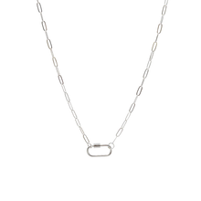 Load image into Gallery viewer, Silver Ashley 18" Necklace with Piper Carabiner

