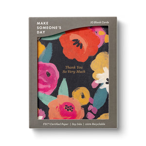 Midnight Blooms Blank Note Cards