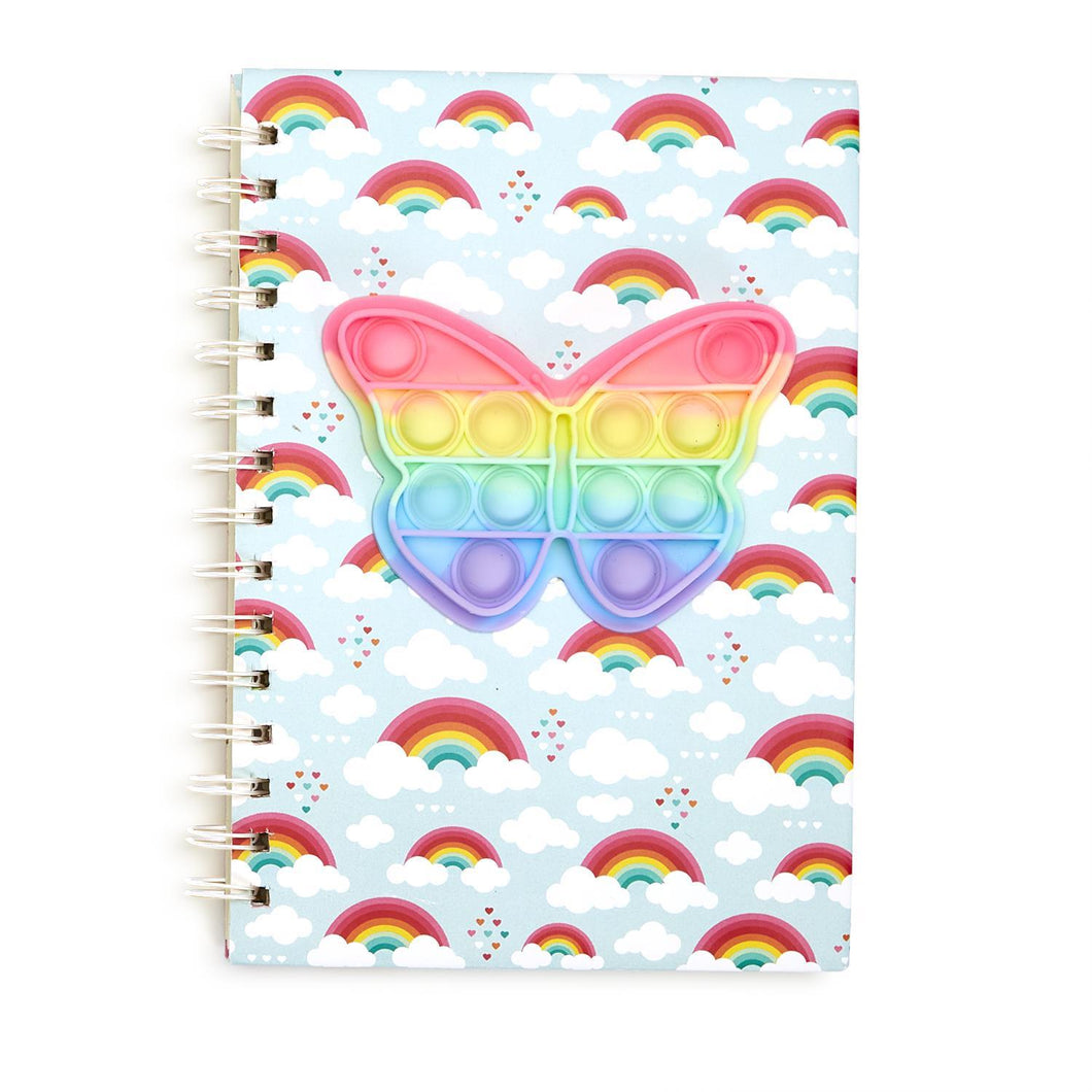 Rainbow Butterfly Popper Notebook