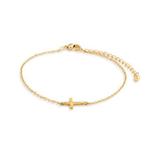 Load image into Gallery viewer, Gold Cross Charm Bracelet
