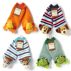 Assorted Knit Animal Rattle Socks