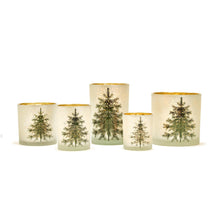 Load image into Gallery viewer, Snowy Forest Metallic Candleholders
