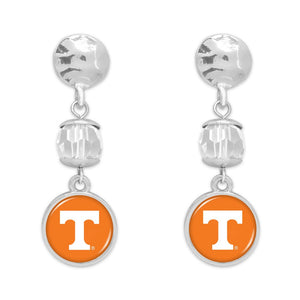 Tennessee Silver Toned & Beaded Drop earrings