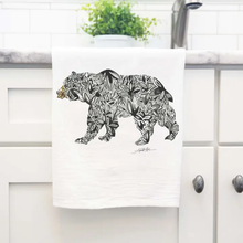 Load image into Gallery viewer, Black Bear Flour Sack Tea Towel
