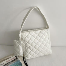 Load image into Gallery viewer, SALE- Quilted Puffer Tote Bag With Matching Wristlet
