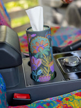 Load image into Gallery viewer, Car Tissues Set of 3 in Navy Folk Flower
