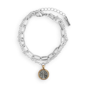 Wrapped in Prayer Adjustable Bracelet - Silver