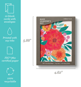 Bursting Blooms Blank Note Cards