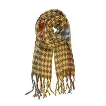 Load image into Gallery viewer, OVERSIZED HOUNDSTOOTH FRINGE SCARF
