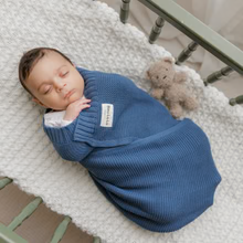 Load image into Gallery viewer, Heritage Knit 100% Organic Cotton Luxury Knit Baby Swaddle Blanket  : Plum

