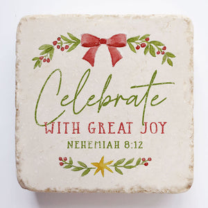 Nehemiah 8:12 Scripture Stone
