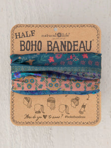 Half Boho Bandeau in Folk Floral Border