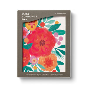 Bursting Blooms Blank Note Cards