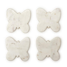 Load image into Gallery viewer, Set of 4 Butterfly Marble Coasters - Marble
