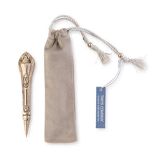 Load image into Gallery viewer, Victorian Knife Handle Pen in Velvet Gift Pouch
