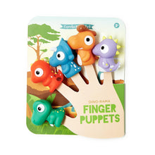 Load image into Gallery viewer, Dino-Rama Set of 5 Dinosaur Finger Puppets
