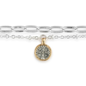 Wrapped in Prayer Adjustable Bracelet - Silver