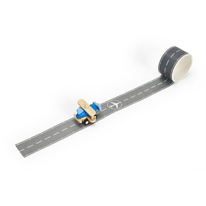 Wooden Toy with Track Tape