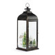 Load image into Gallery viewer, Lit Large Warm Winter Lights Black Lantern
